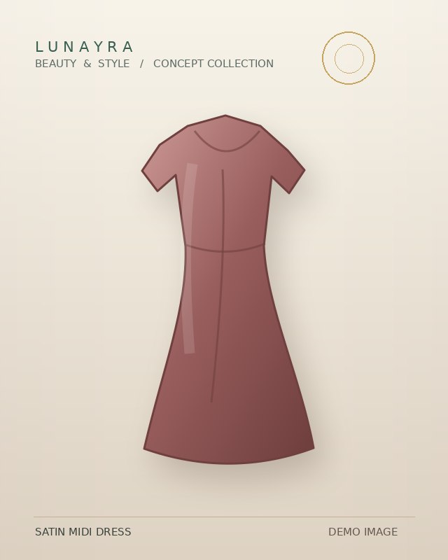 DEMO - Satin Midi Dress - Lunayra Sri Lanka